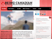 Tablet Screenshot of beingcanadianmovie.com